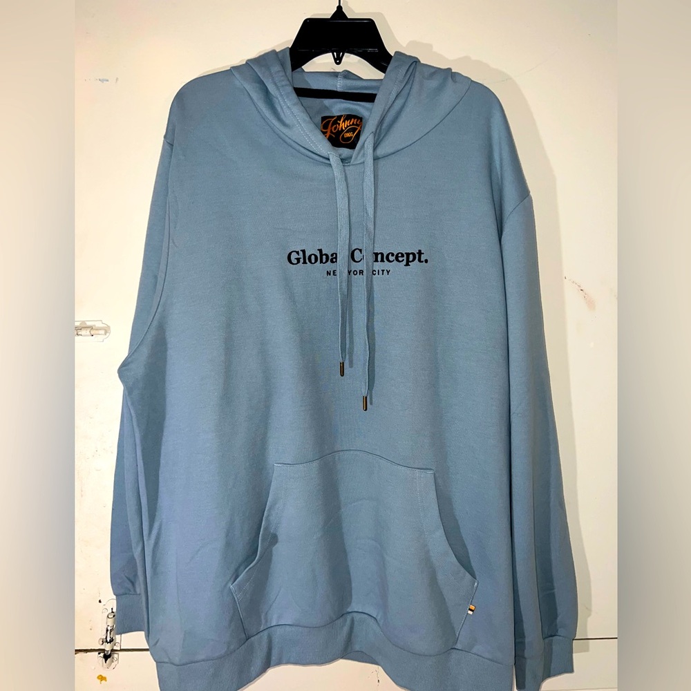 Men’s Big & Tall Global Concept Pullover Hoodie Johnny Bigg NYC-Sand, Sky XL NWT